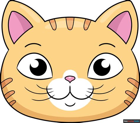 How to Draw an Easy Cat Face | Cat face drawing, Cute cat face, Cat face