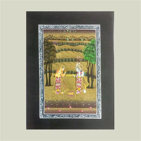 Rajasthan Miniature - Radha Krishna 39 – thefolkworkshop