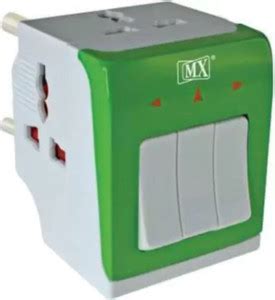 SPIRITUAL HOUSE 3 PIN 3 Way Multi Plug With Individual Switch ( Plastic ...