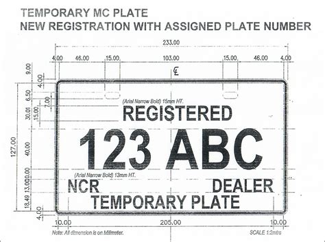 How temporary license plates are supposed to look like, according to LTO