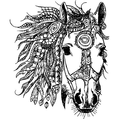 Horses Coloring Page · Creative Fabrica