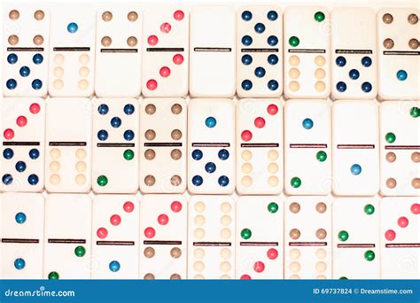 Dominoes with colored dots stock photo. Image of point - 69737824
