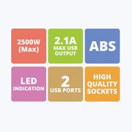 Zebronics PS2120 Power Extension Strip