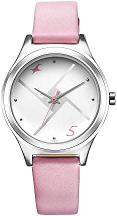Fastrack Quartz Analog Silver Dial Leather Strap Watch for Girls ...