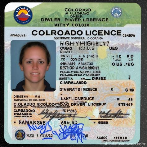 Realistic Colorado Driver's License | Stable Diffusion Online