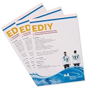 Sublimation Paper Heat Transfer Sheets - EDIY 8.5 X 11 (100 Sheets ...
