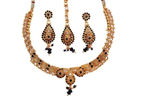 Buy Jewbang Gold-Plated Choker Necklace for Women (Multi-Colour) at ...