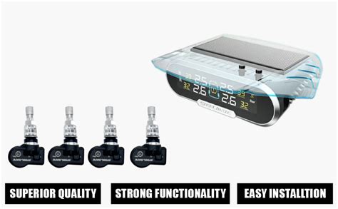 KMH Universal STEELMATE Real-Time TPMS Tire Pressure Monitoring System ...