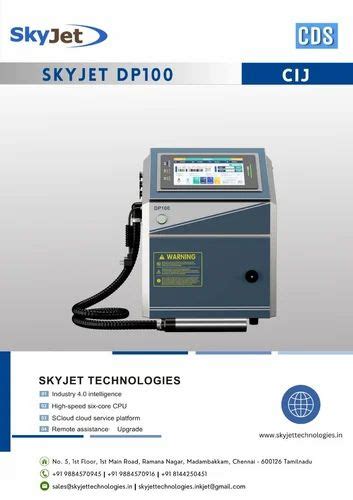Continuous Inkjet Printer - Online Batch Coding Machine, 60m/Min For ...