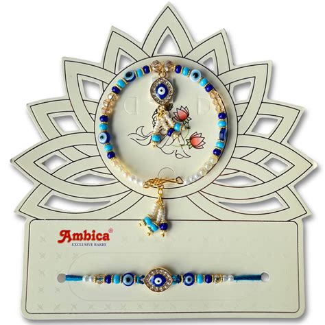 Raksha Chakra - Evil Eye Guardian Rakhi with Haldiram's Soan Papdi, 25 ...