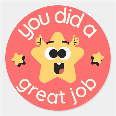 you did a great job stickers | Zazzle in 2025 | Reward stickers ...