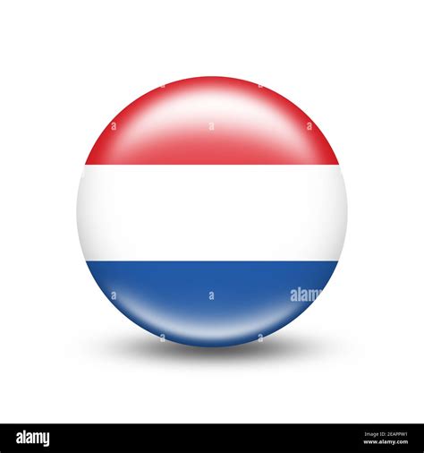 Netherlands country flag in sphere with white shadow Stock Photo - Alamy
