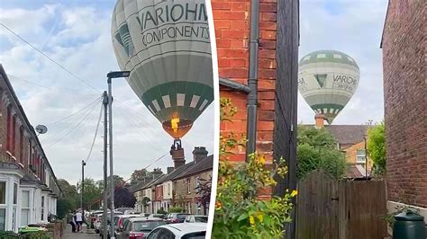 Hot air balloon crash-lands on residential street in Bedford