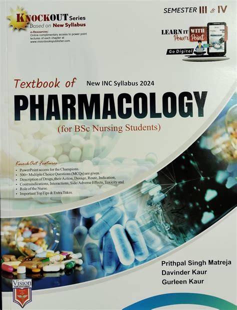 Buy Textbook of Pharmacology | Bsc Nursing | Vision Publishers Book ...