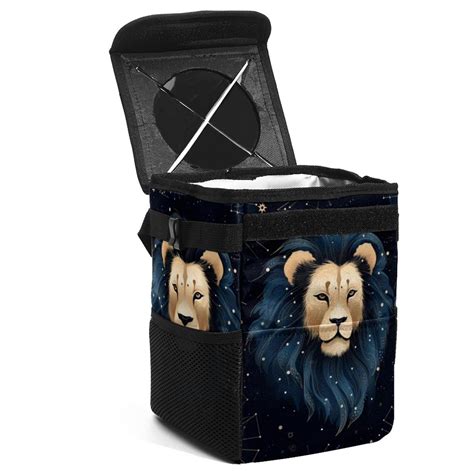 Leo Constellation Foldable Car Garbage Can with Lid, Leak-Proof, Hanging Storage Bag - Car Trash ...