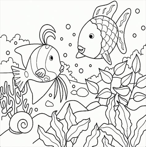 Rainbow Fish Printable Coloring Page - Coloring Home