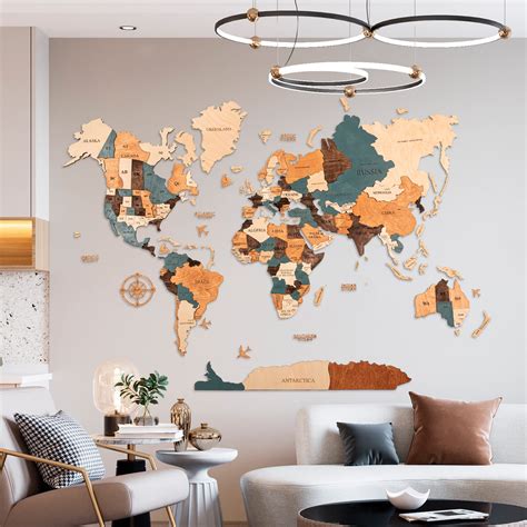 World Map Wall Art 的图像结果