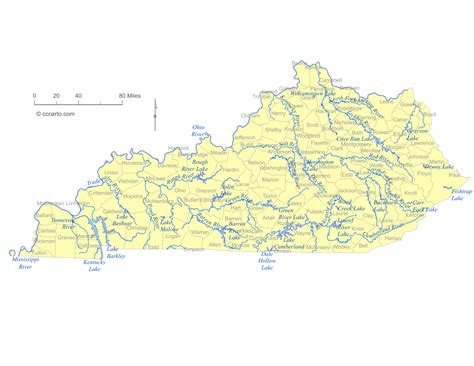 Kentucky Lake Water Maps Ky Water Resources Polygons Sinkhole Drainage
