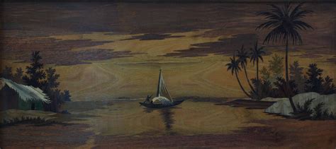 Village Scene Mysore Wood Inlay Painting