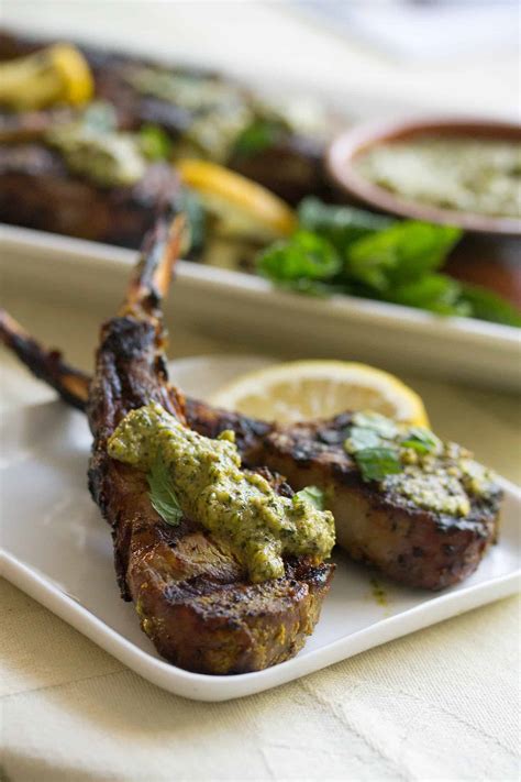 Indian-Spiced Lamb Lollipops with Mint Pesto - Crumb: A Food Blog