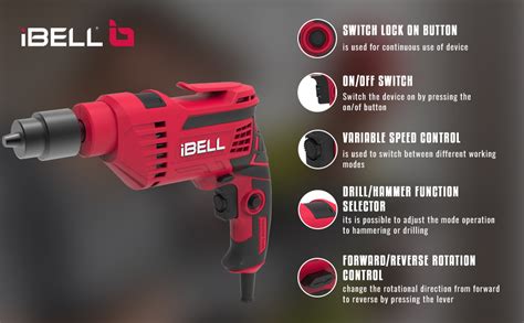 IBELL Impact Drill ID13-75, 650W, Copper Armature, Chuck 13mm, 2800 RPM ...