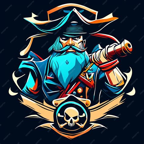 Premium Vector | Captain of the seas highresolution pirate vector