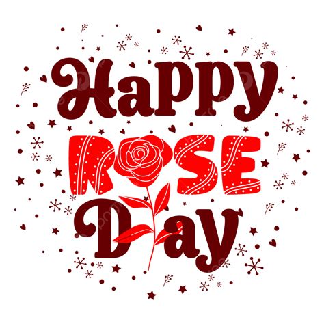 Happy Rose Day Vector Art Transparent Hd, Rose Day, Happy Rose Day ...