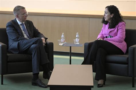 President Osmani met with the President of Latvia Edgars Rinkēvičs - President of the Republic ...