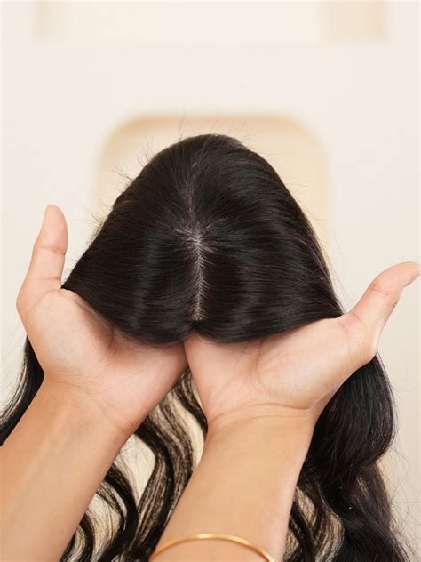 2x5 Silk Hair Topper - 100% Human Hair Toppers for Women