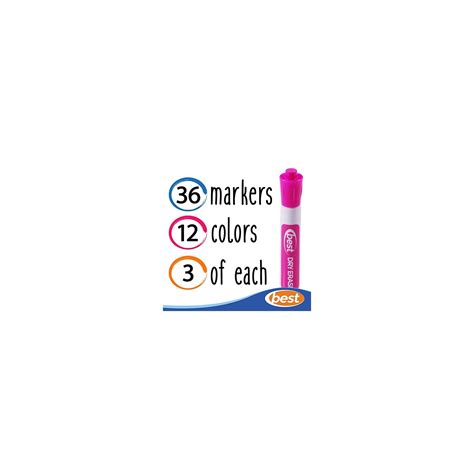 Best Dry Erase Markers (BULK SET OF 36!) in Assorted Colors - Usable on ...