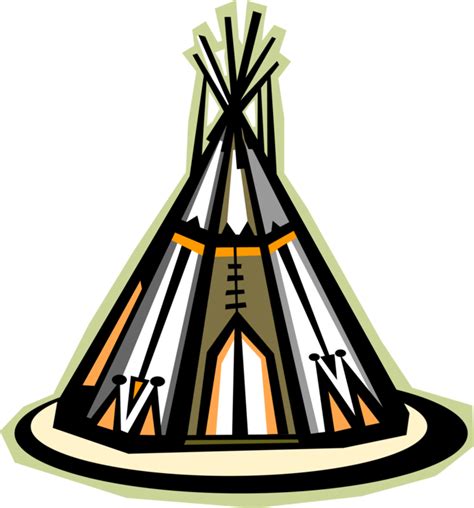 Vector Illustration Of North American Indigenous Indian - Indianentent ...