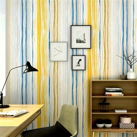 1 Roll Thick Vertical Striped Colorful Wood Pattern Self-Adhesive ...