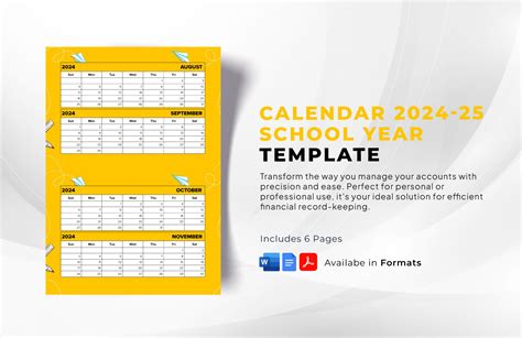 Free Printable 2024-2025 School Calendar - One Page Academic Calendar ...