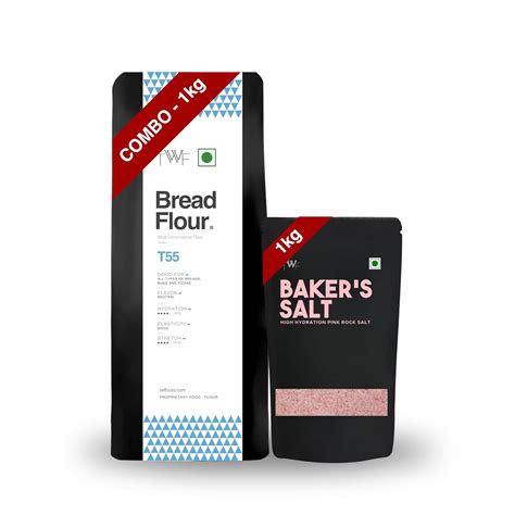 TWF Bread Flour T55 (1kg T55 + 1kg Baker's Salt) - Premium Unbleached ...