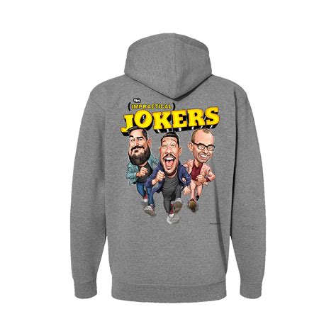Cartoon Grey Zip Up Hoodie – Impractical Jokers Store