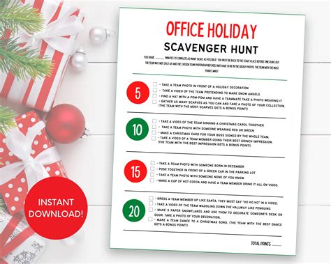 Christmas Office Games Printable - Holiday Printable Activities