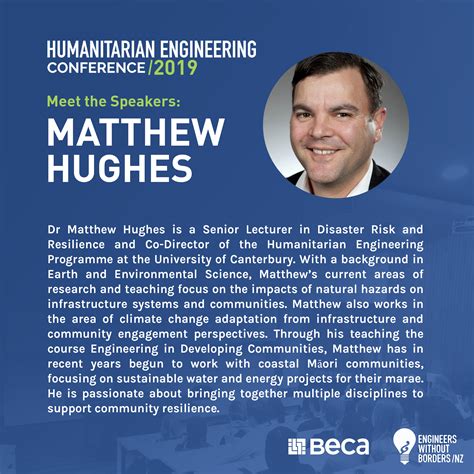 Matthew Hughes - Humanitarian Engineering Conference 2019