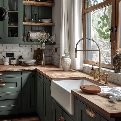 Butcher Block Countertops With Different Cabinet Colors - Interior ...