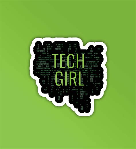 Tech Girl Programmer - Coding Sticker – Peeekaboo