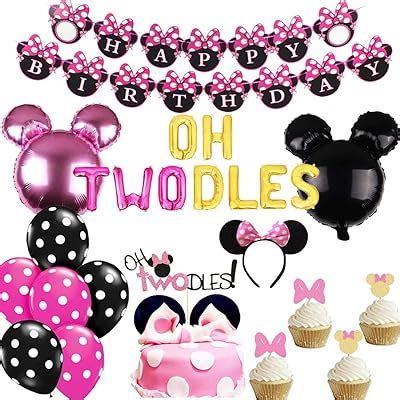 Buy Oh Twodles Balloons Minnie Mouse Second Birthday Cake Topper 2nd ...