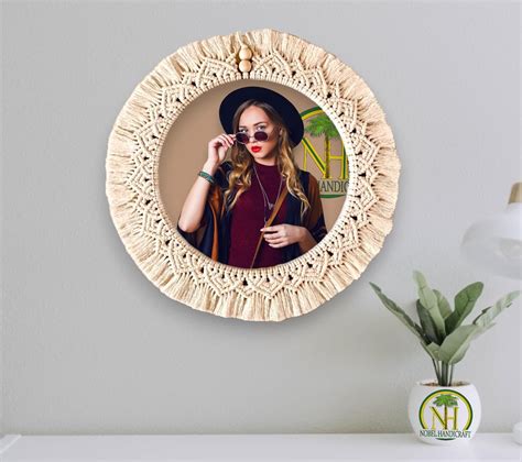 Buy NOBEL HANDICRAFT | Handmade Round Macrame Wall Mirror with Boho ...