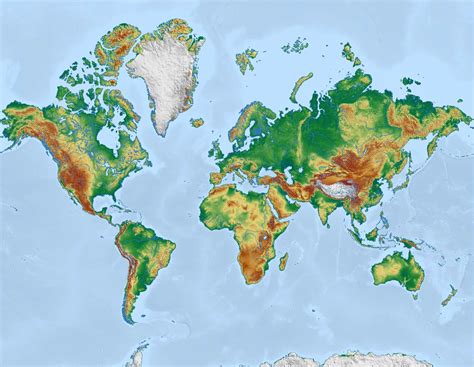 Topographic World Maps