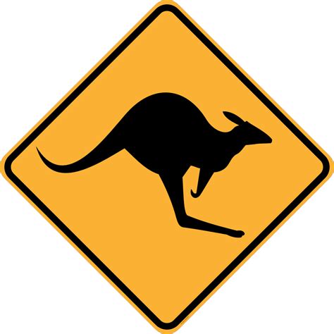 W5-29 Kangaroos sign - Australian Compliant - National Traffic Signs