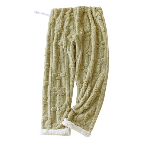 HaiMao Flower Textured Plush Pajama Pants Clearance Maternity Women ...