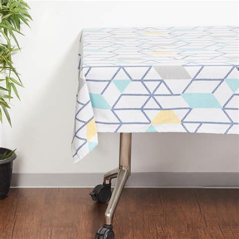 Buy Kale White Printed Cotton Table Cloth - 150x200cm from Home Centre ...