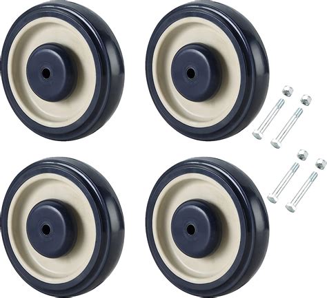 Buy FLKQC 4Pack Shopping Cart Replacement Wheels Kit 5-inch Diameter ...