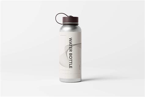 8 Free Aluminum Water Bottle Mockups set - Free Package Mockups