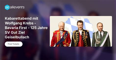 Kabarettabend mit Wolfgang Krebs - Bavaria First - 125 Jahre SV Gut ...