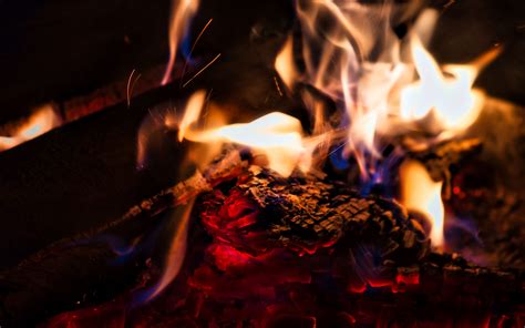 Download wallpaper 3840x2400 firewood, flame, bonfire, fire, dark 4k ...