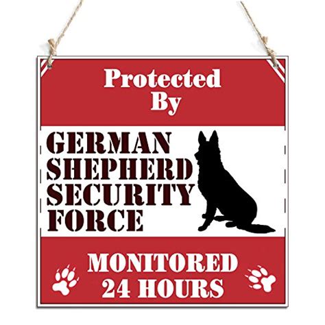 Dog Signs Protected by German Shepherd Security Force Sign (11" x 11 ...